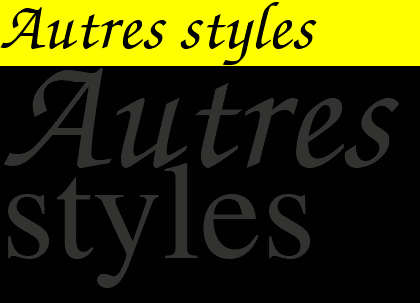 Autres styles